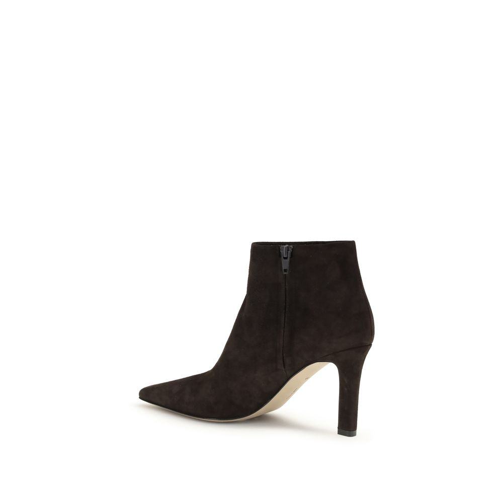 The Row Brown Lamb Leather Ankle Boots