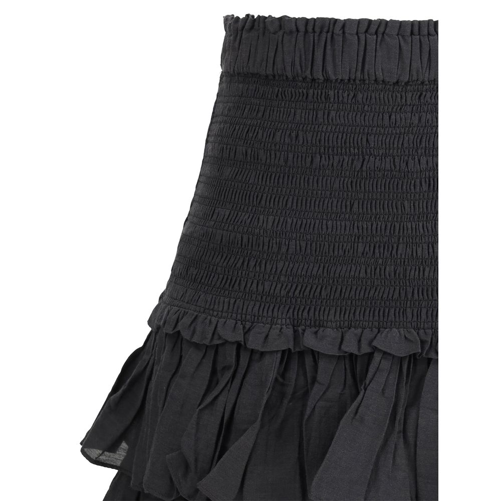 Marant Etoile Black Cotton Mini Skirt