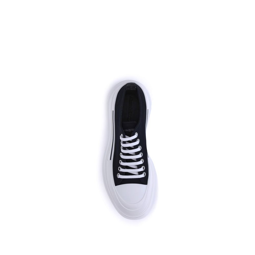 Alexander McQueen Black Canvas Chunky Sneakers