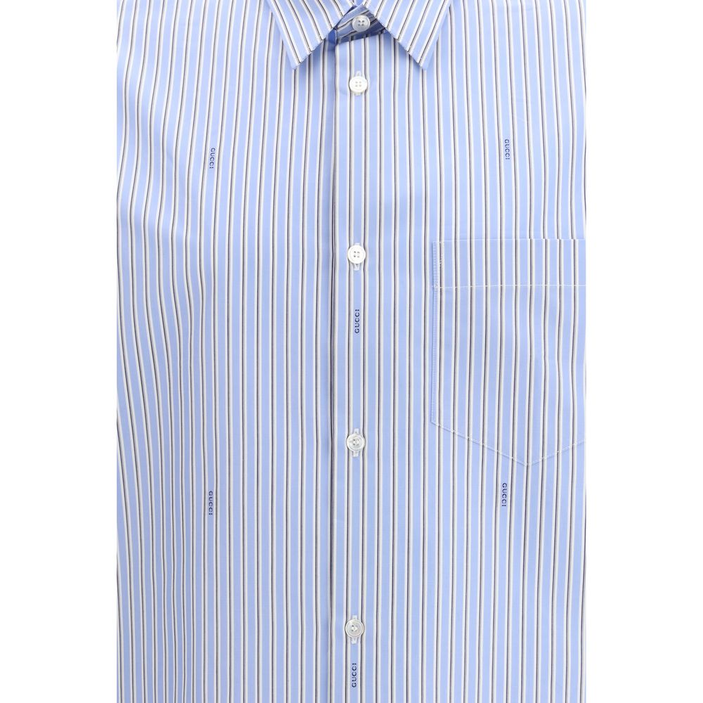 Gucci Blue Cotton Shirt