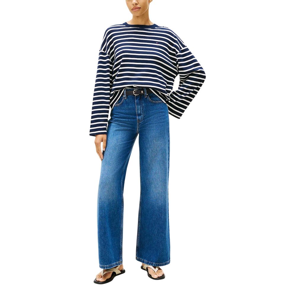 Tommy Hilfiger Blue Recycled Cotton Bootcut Jeans