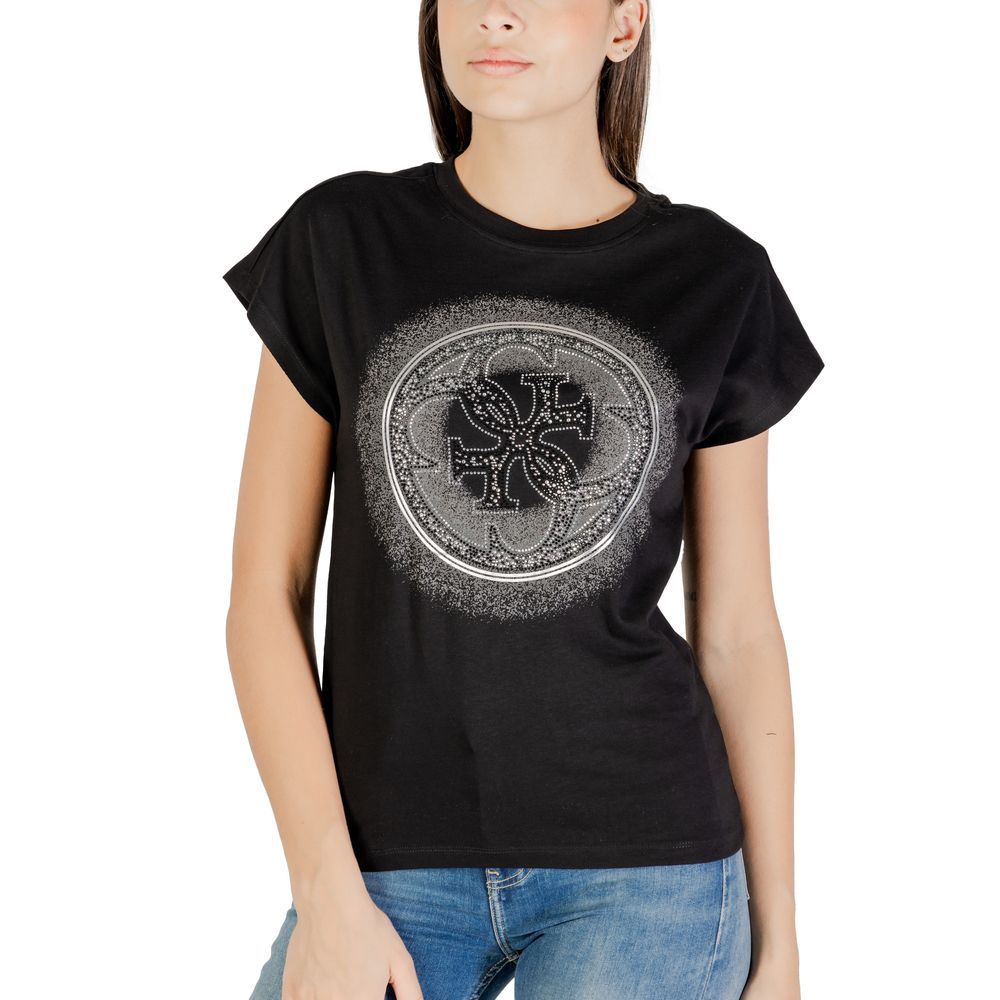 Guess Black Cotton T-Shirt