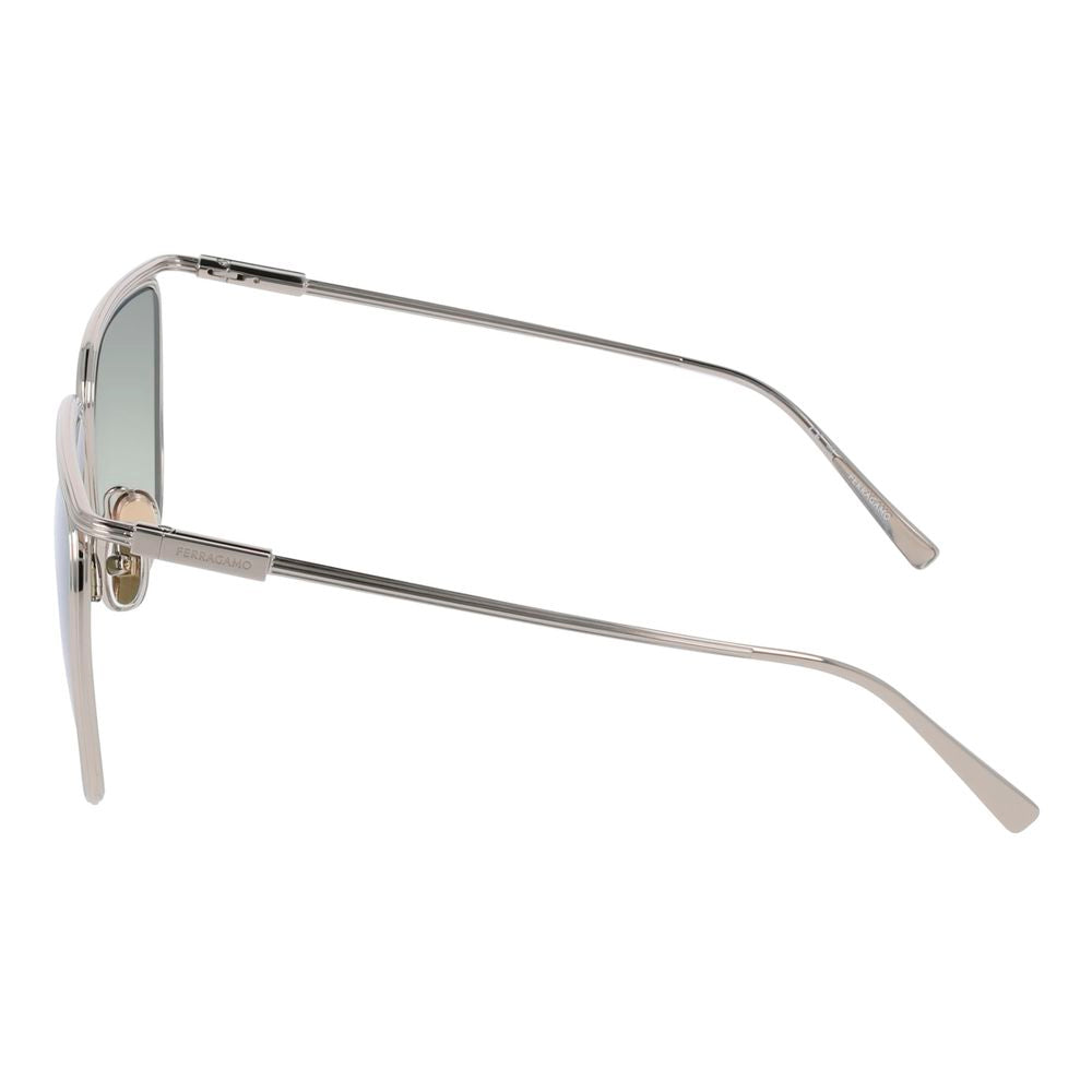Ferragamo Gold Metal Sunglasses