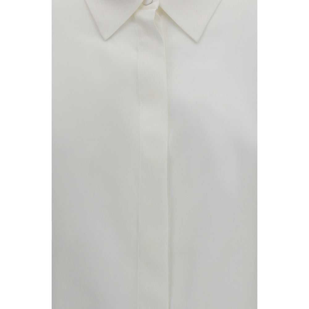 Lardini White Silk Dress Shirt