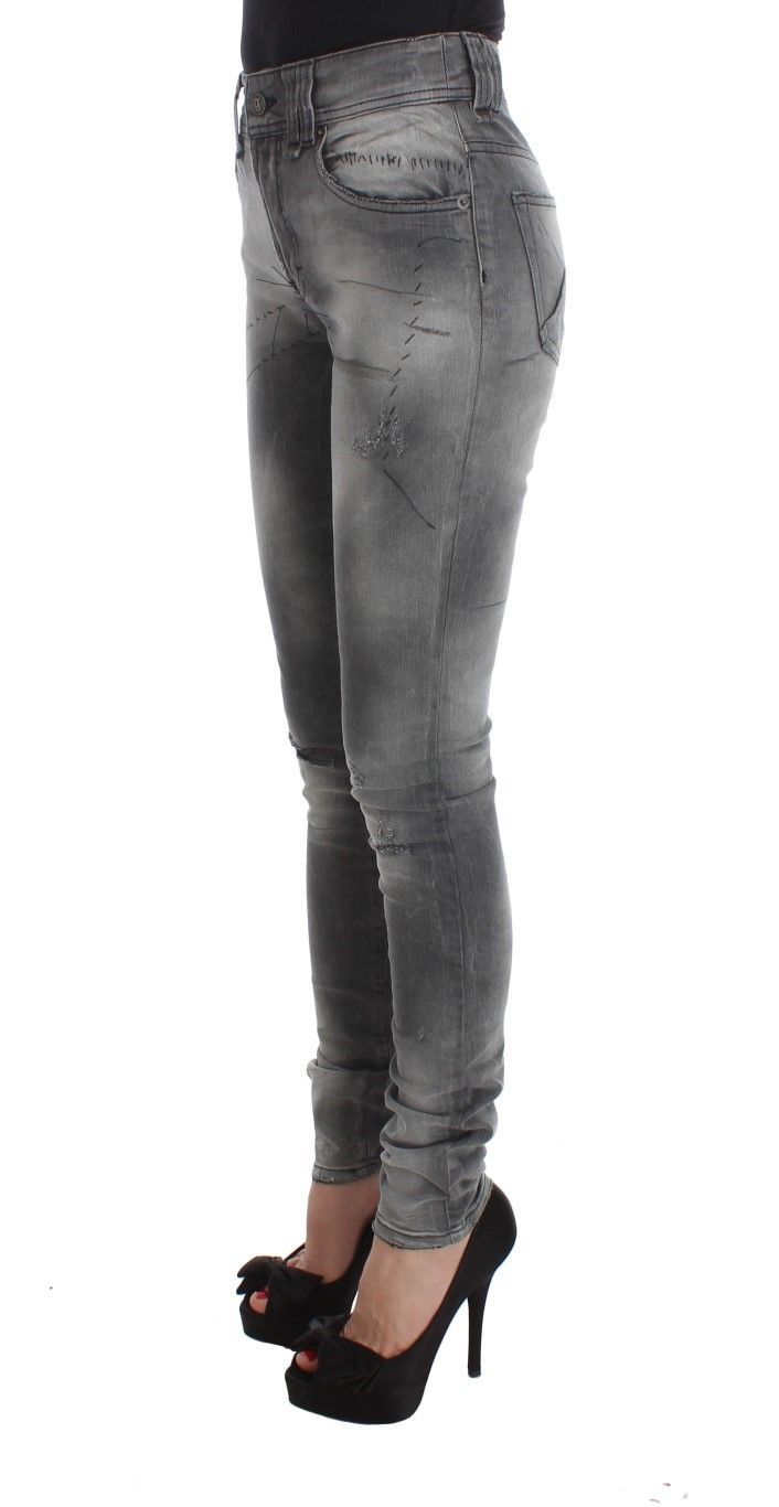 John Galliano Slim Fit Jeanshose aus Baumwollmischung in Grauwaschung