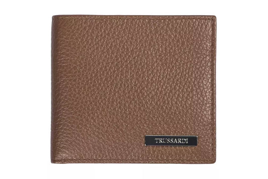 Trussardi Herren-Geldbörse aus braunem Leder