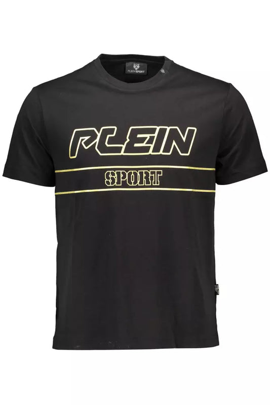 Plein Sport Schwarzes Baumwoll-T-Shirt für Herren