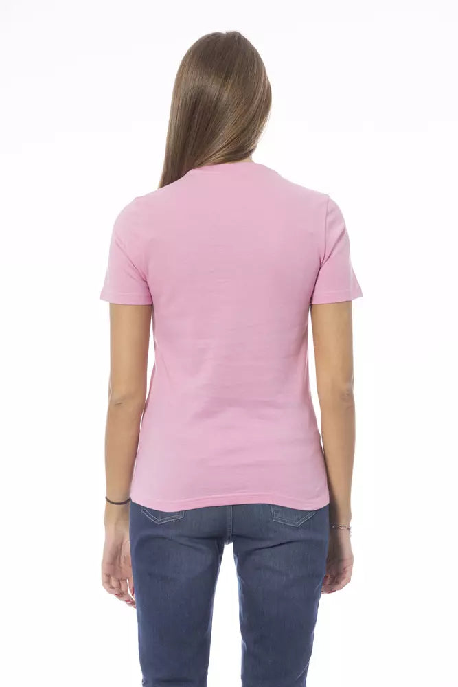 Baldinini Trend Mehrfarbiges Baumwoll-T-Shirt für Damen