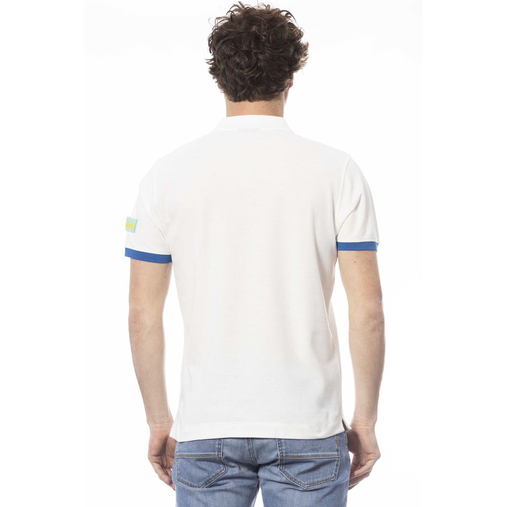 Invicta Weißes Herren-Poloshirt aus Baumwolle