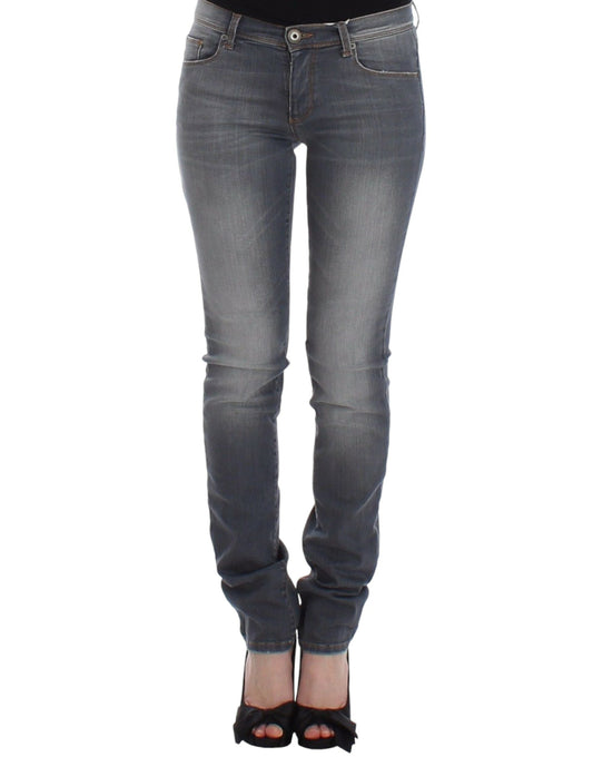 Ermanno Scervino Grau Slim Jeans Denim Hose Skinny Leg Stretch
