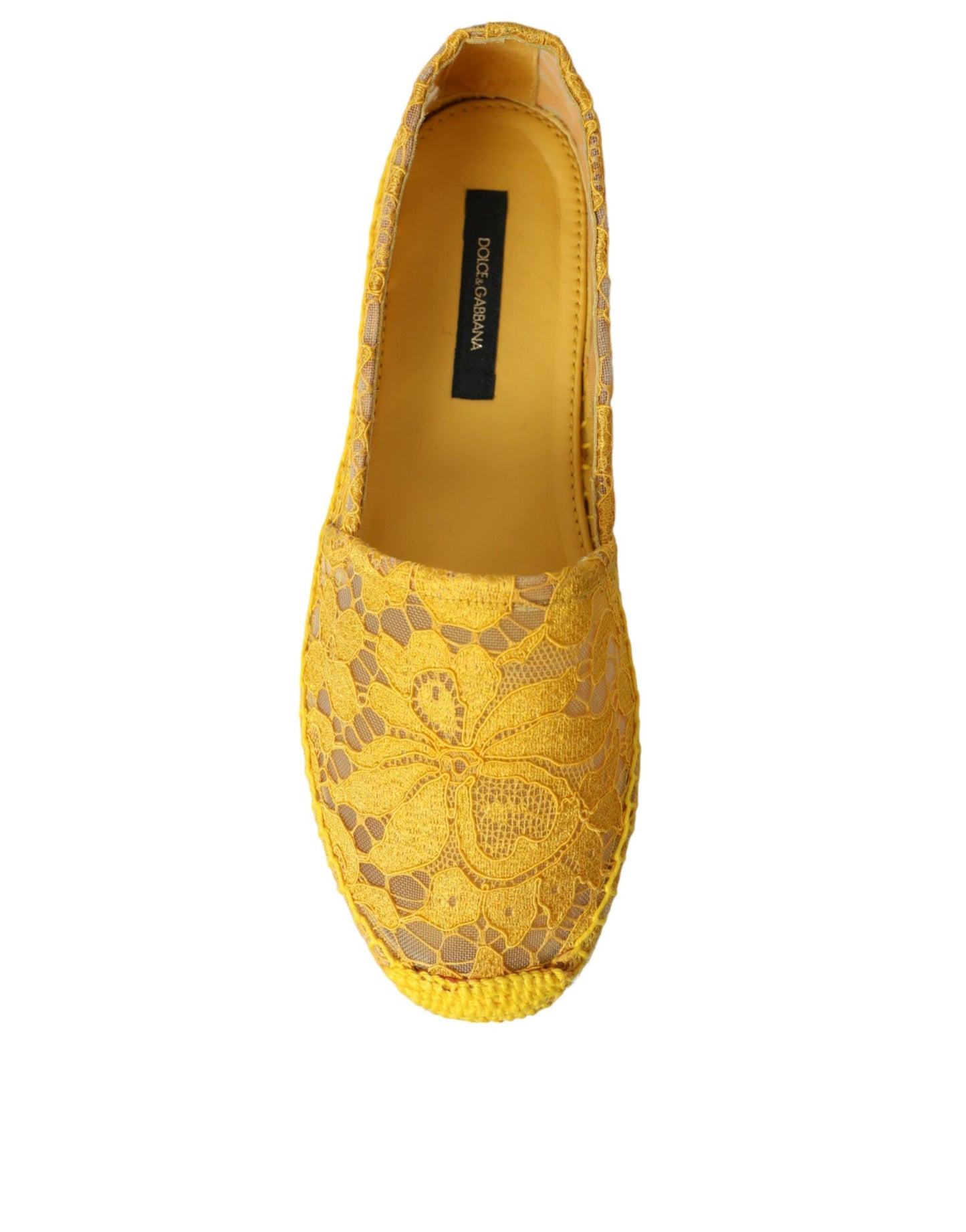 Dolce & Gabbana Gelbe Taormina-Espadrille-Loafer mit Spitze