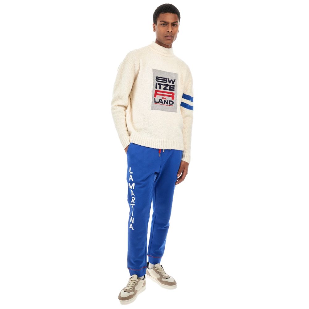La Martina Weißer Polyamidpullover
