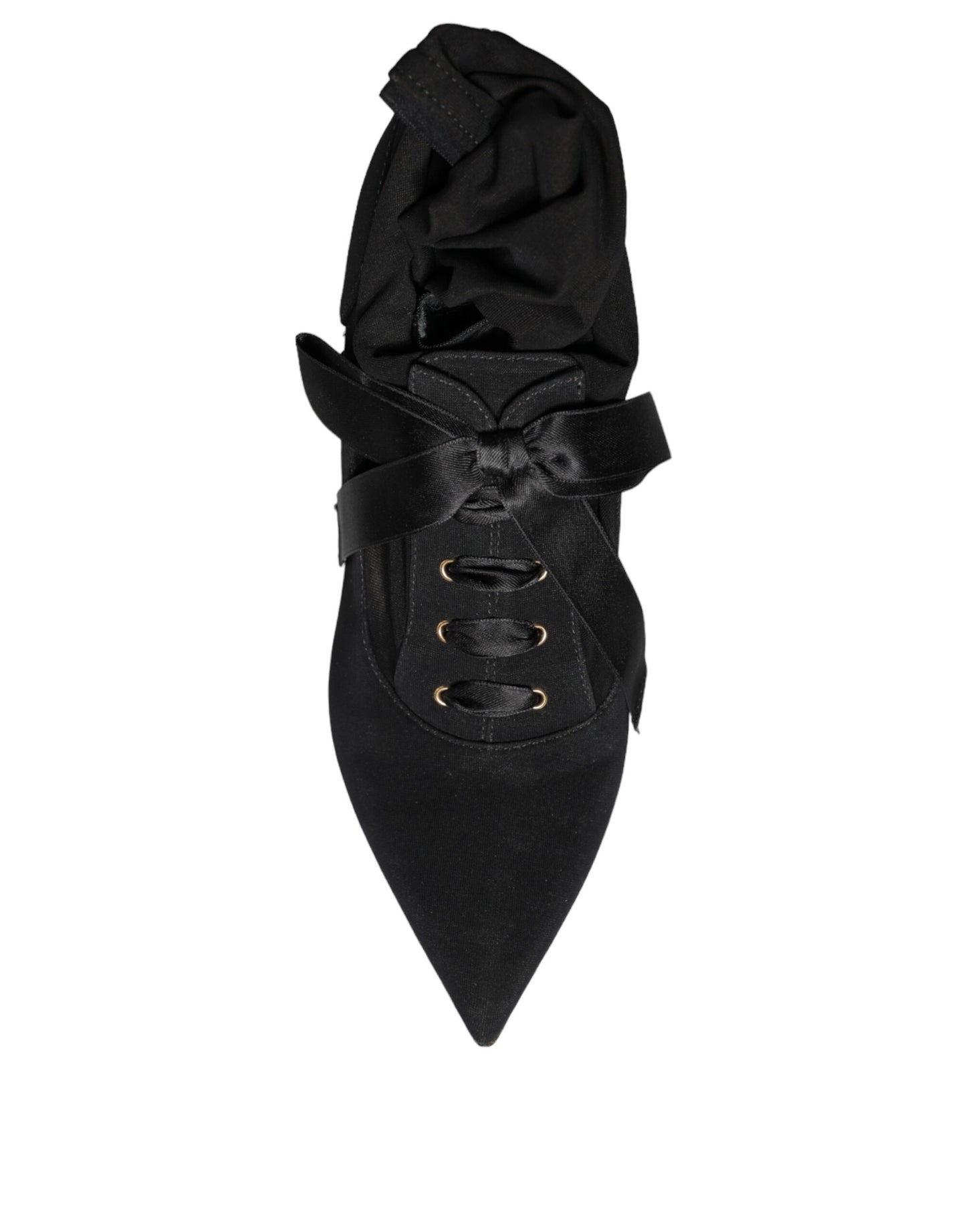 Dolce & Gabbana Schwarze Stiletto-Absätze, wadenlange Stiefel