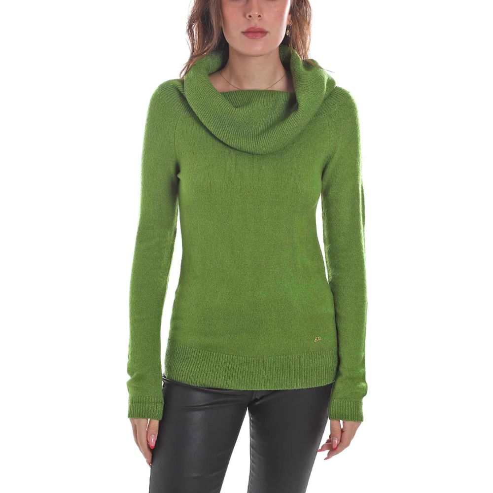 Yes Zee – Grüner Viskosepullover