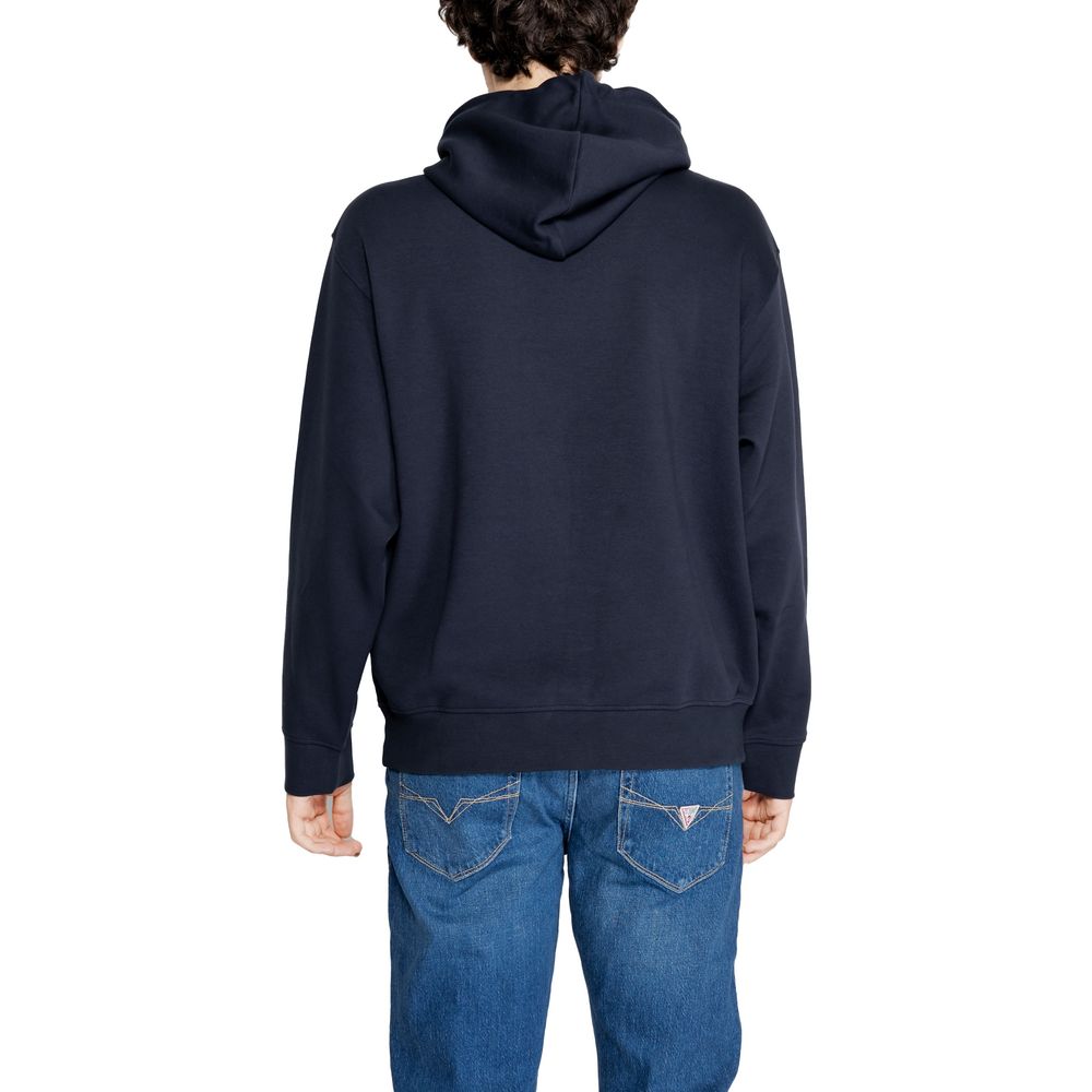 Armani Exchange – Blauer Kapuzenpullover aus Baumwolle