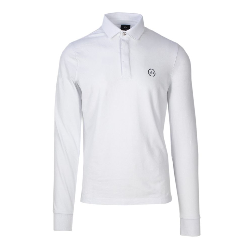 Armani Exchange – Weißes Langarmshirt aus Baumwolle