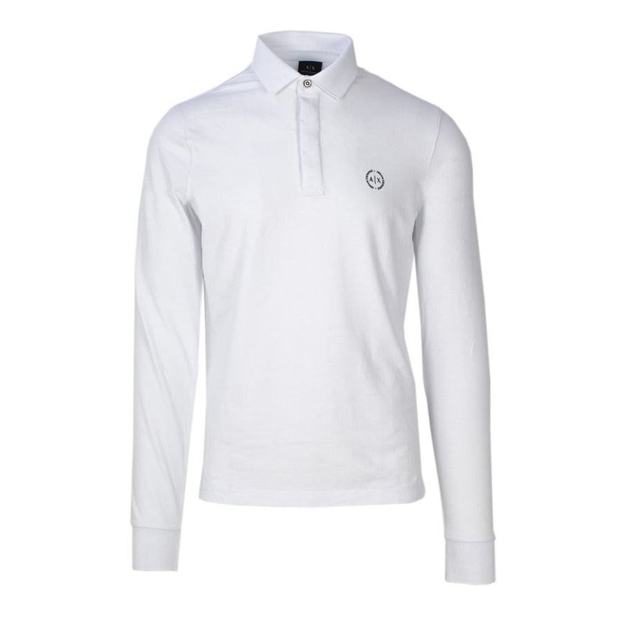 Armani Exchange – Weißes Langarmshirt aus Baumwolle