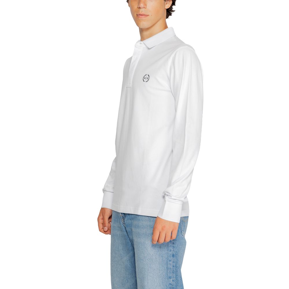 Armani Exchange – Weißes Langarmshirt aus Baumwolle
