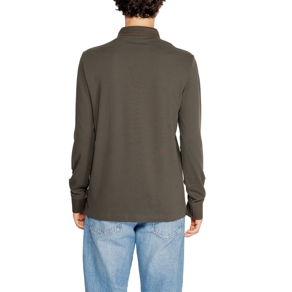 Armani Exchange – Grünes Langarmshirt aus Baumwolle