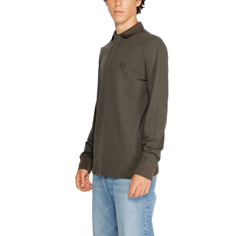 Armani Exchange – Grünes Langarmshirt aus Baumwolle