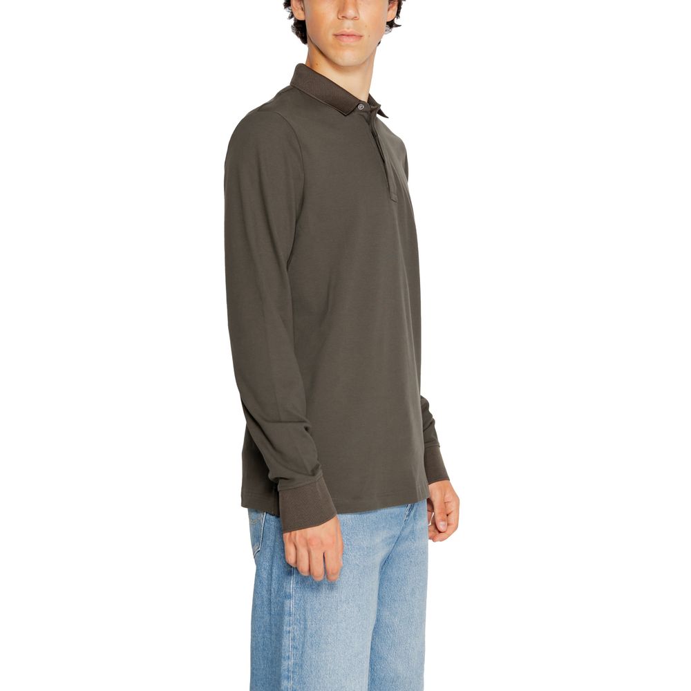 Armani Exchange – Grünes Langarmshirt aus Baumwolle