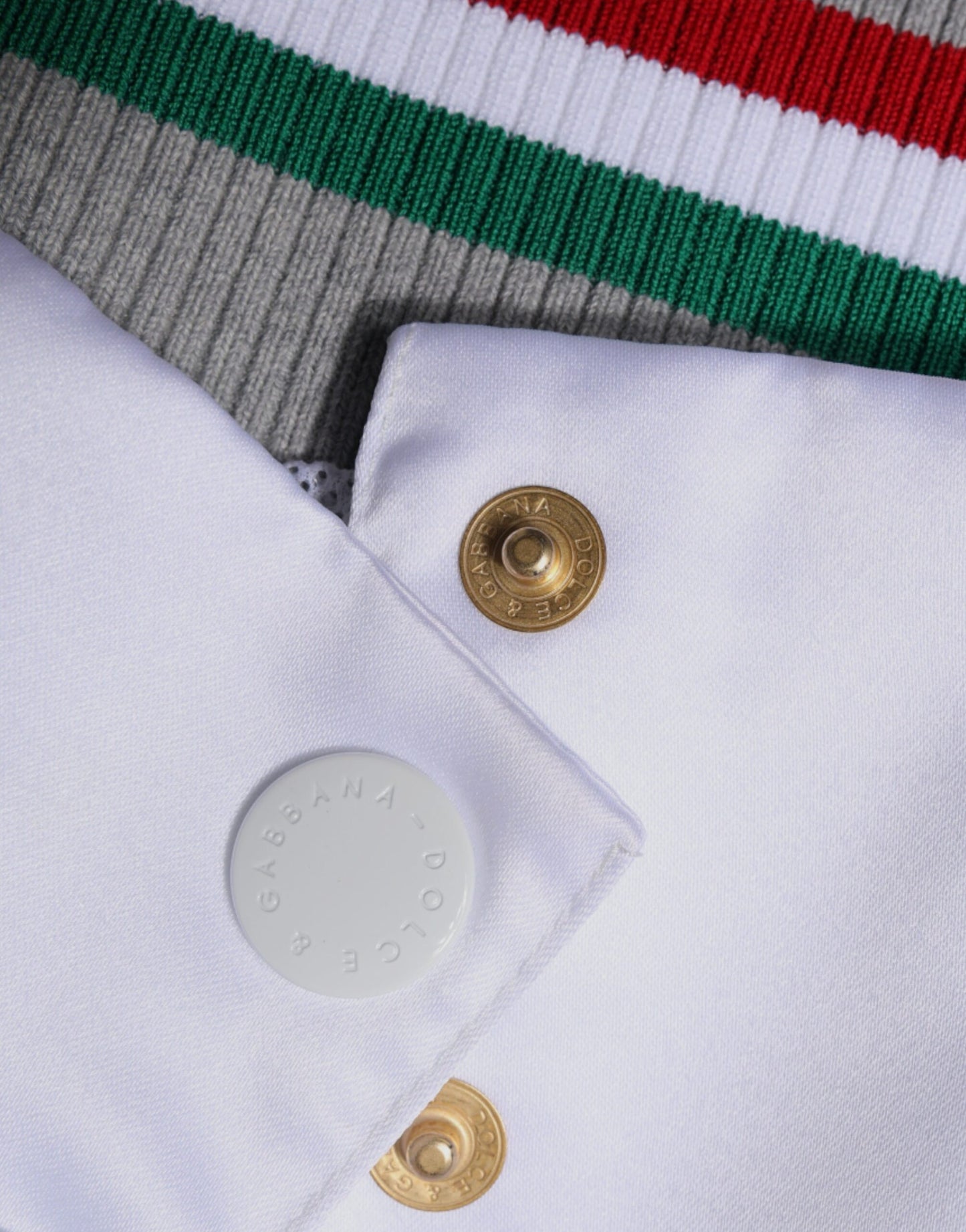 Dolce & Gabbana – Mehrfarbige Bomberjacke „Italia“ mit Knopfleiste