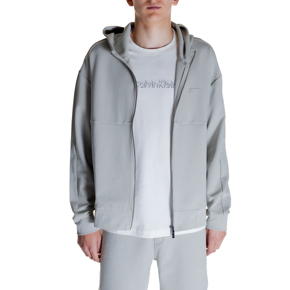 Calvin Klein – Grauer Kapuzenpullover aus Baumwolle