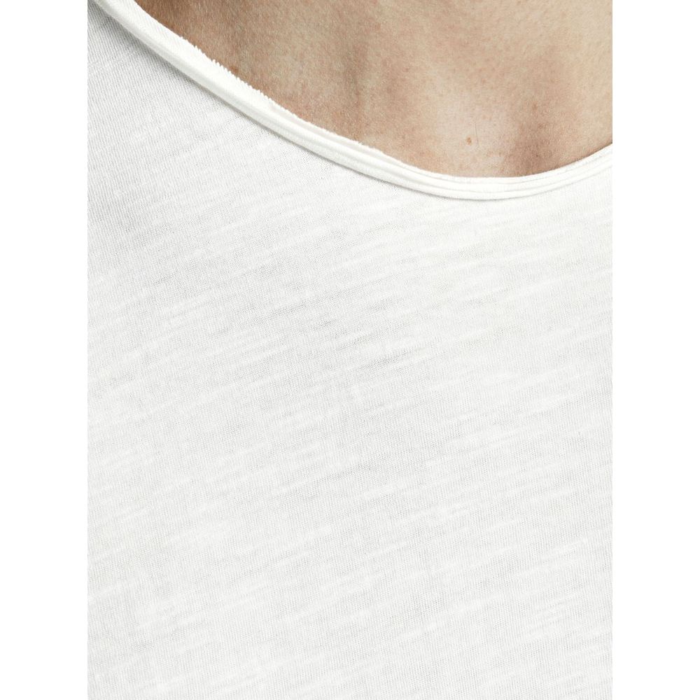 Jack Jones – Cremefarbenes T-Shirt aus Bio-Baumwolle