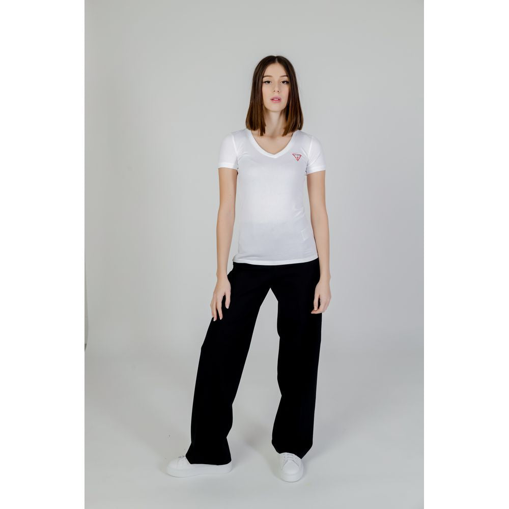 Guess – Weißes Baumwoll-T-Shirt