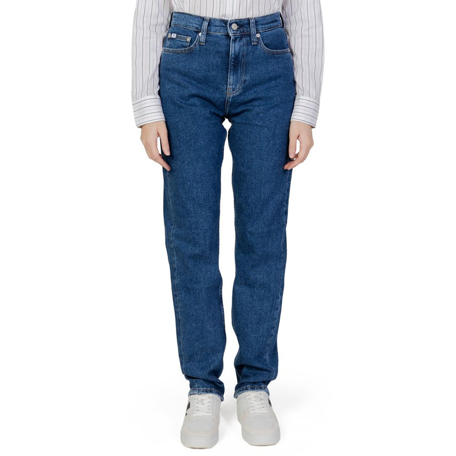 Calvin Klein Jeans Blue Cotton Slim Fit Jean