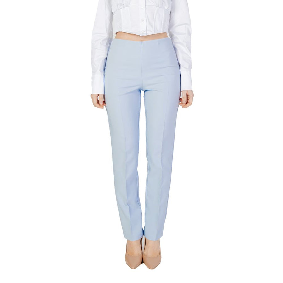 Sandro Ferrone Blue Polyester Pant