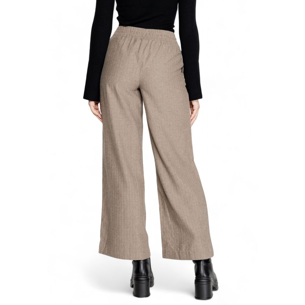 Jacqueline De Yong Brown Cotton Pant