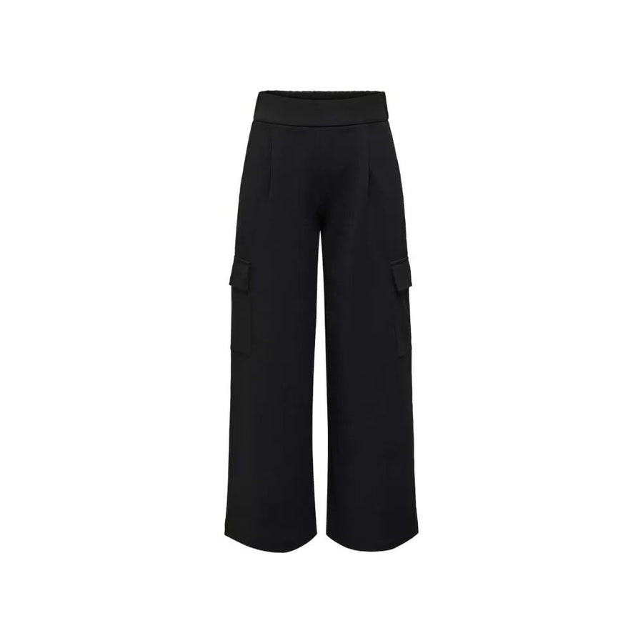 Jacqueline De Yong Black Polyester Casual Pants