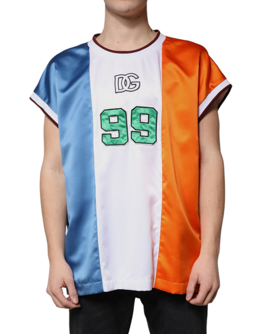 Dolce & Gabbana – Ärmelloses T-Shirt aus mehrfarbigem Jersey