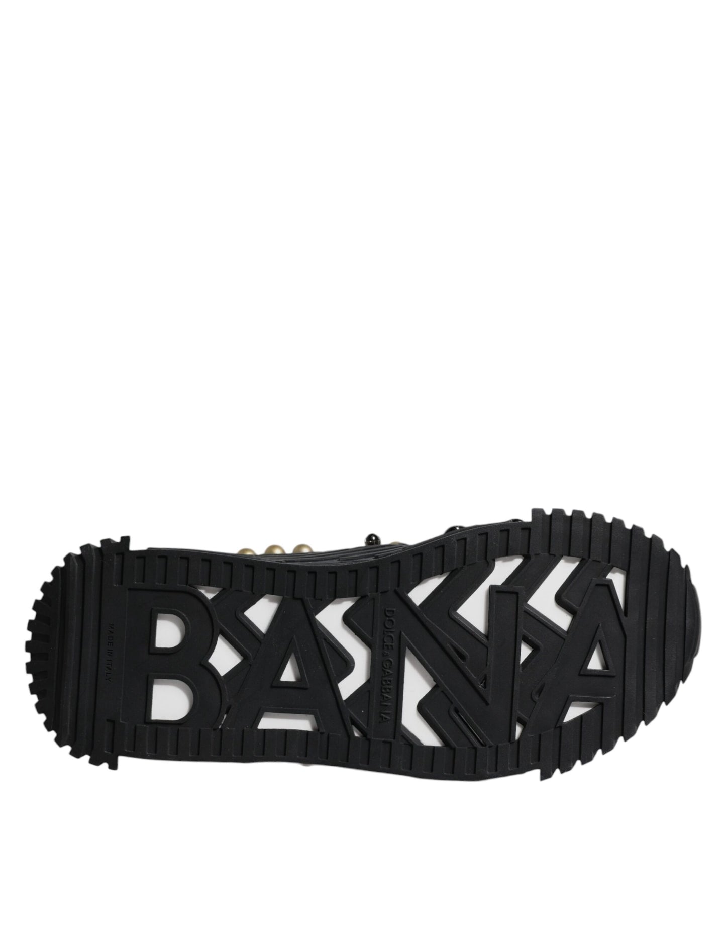 Dolce & Gabbana – Sandalen mit Nieten aus schwarzem Leder