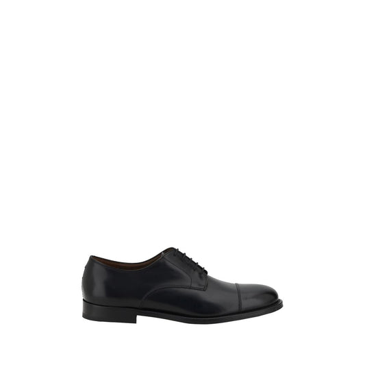 Fratelli Rossetti Black Calf Leather Bos Taurus Oxfords And Derbies