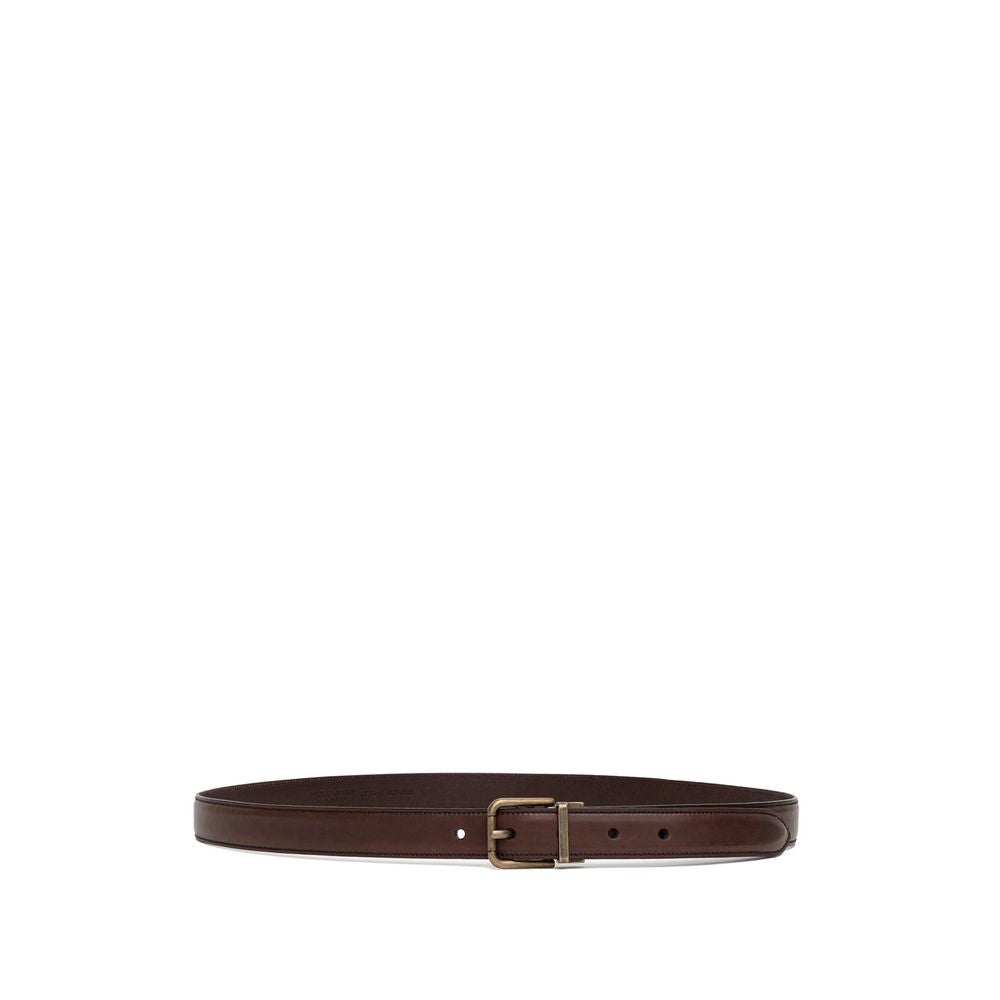 Dolce & Gabbana Brown Calfskin Regular Belt