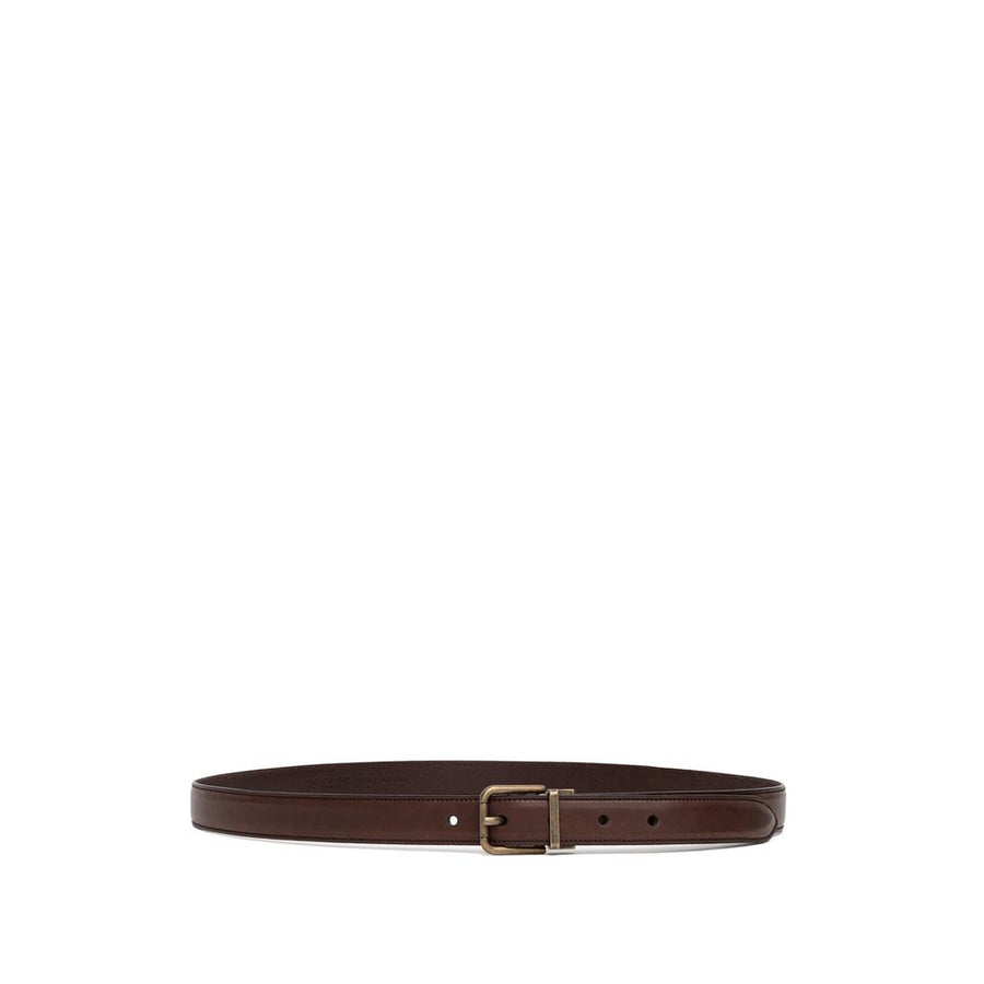Dolce & Gabbana Brown Calfskin Regular Belt