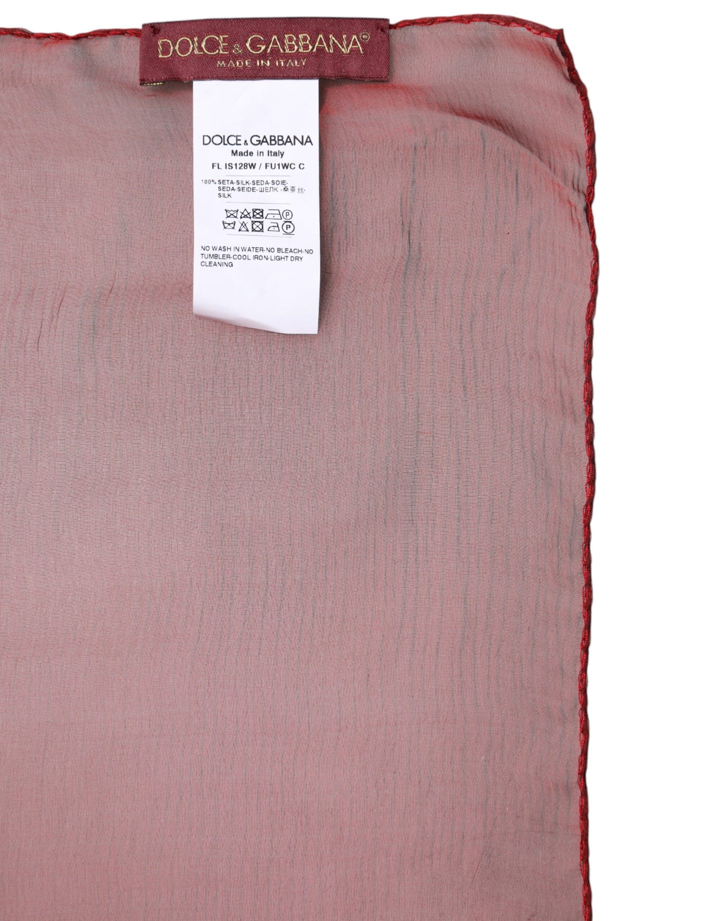 Dolce & Gabbana Red Silk Rectangle Women Wrap Shawl Scarf