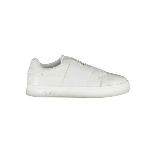 Calvin Klein Damen Sneaker aus weißem Leder