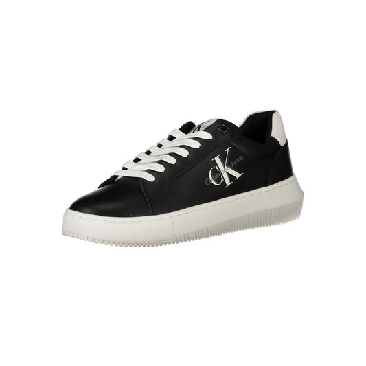 Calvin Klein Damen-Sneaker aus schwarzem Leder