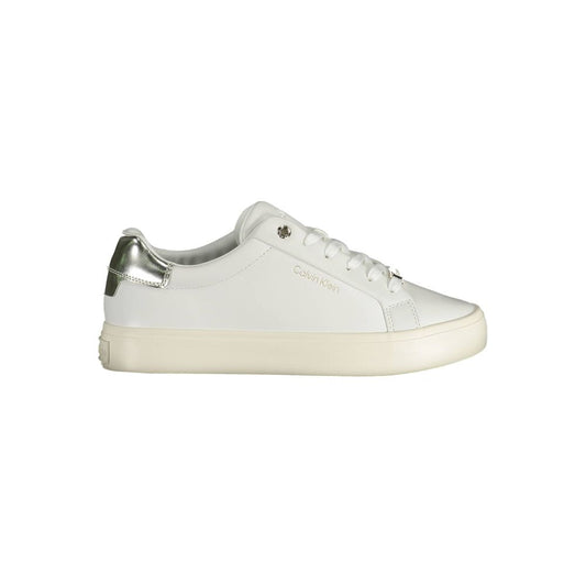 Calvin Klein Damen Sneaker aus weißem Leder
