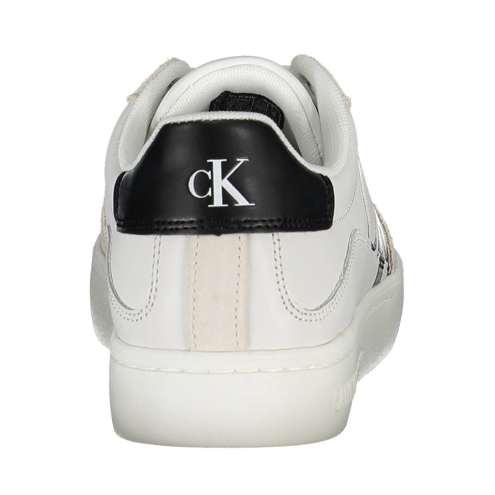 Calvin Klein – Weißer Polyester-Sneaker