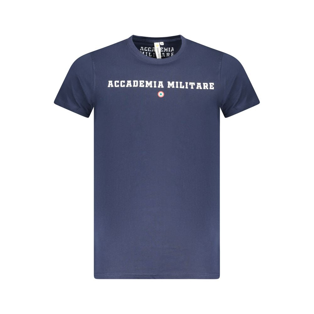 Blaues Baumwoll-T-Shirt der Accademia Militare