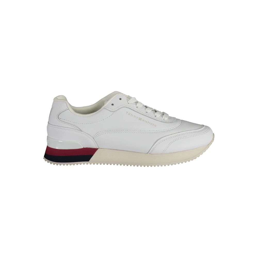 Tommy Hilfiger – Weiße Polyester-Sneaker