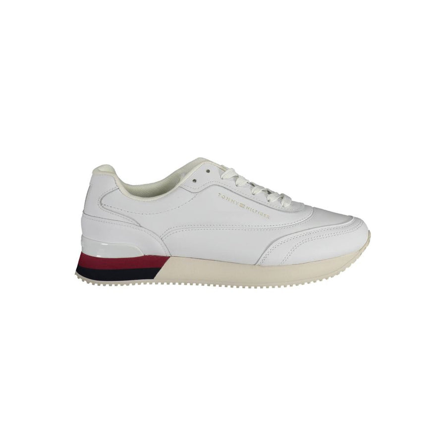 Tommy Hilfiger – Weiße Polyester-Sneaker