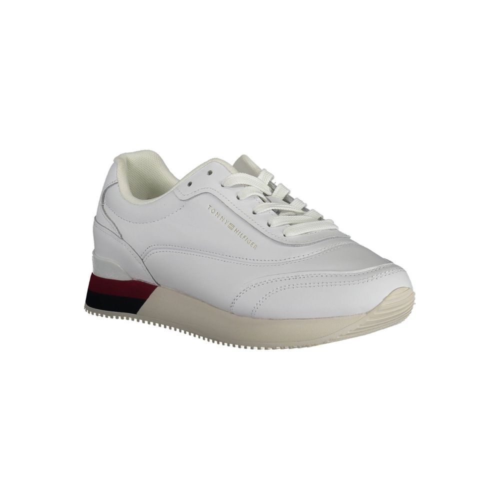 Tommy Hilfiger – Weiße Polyester-Sneaker