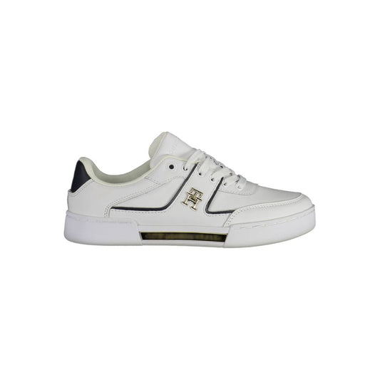 Tommy Hilfiger – Weiße Polyester-Sneaker