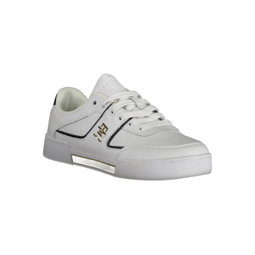 Tommy Hilfiger – Weiße Polyester-Sneaker