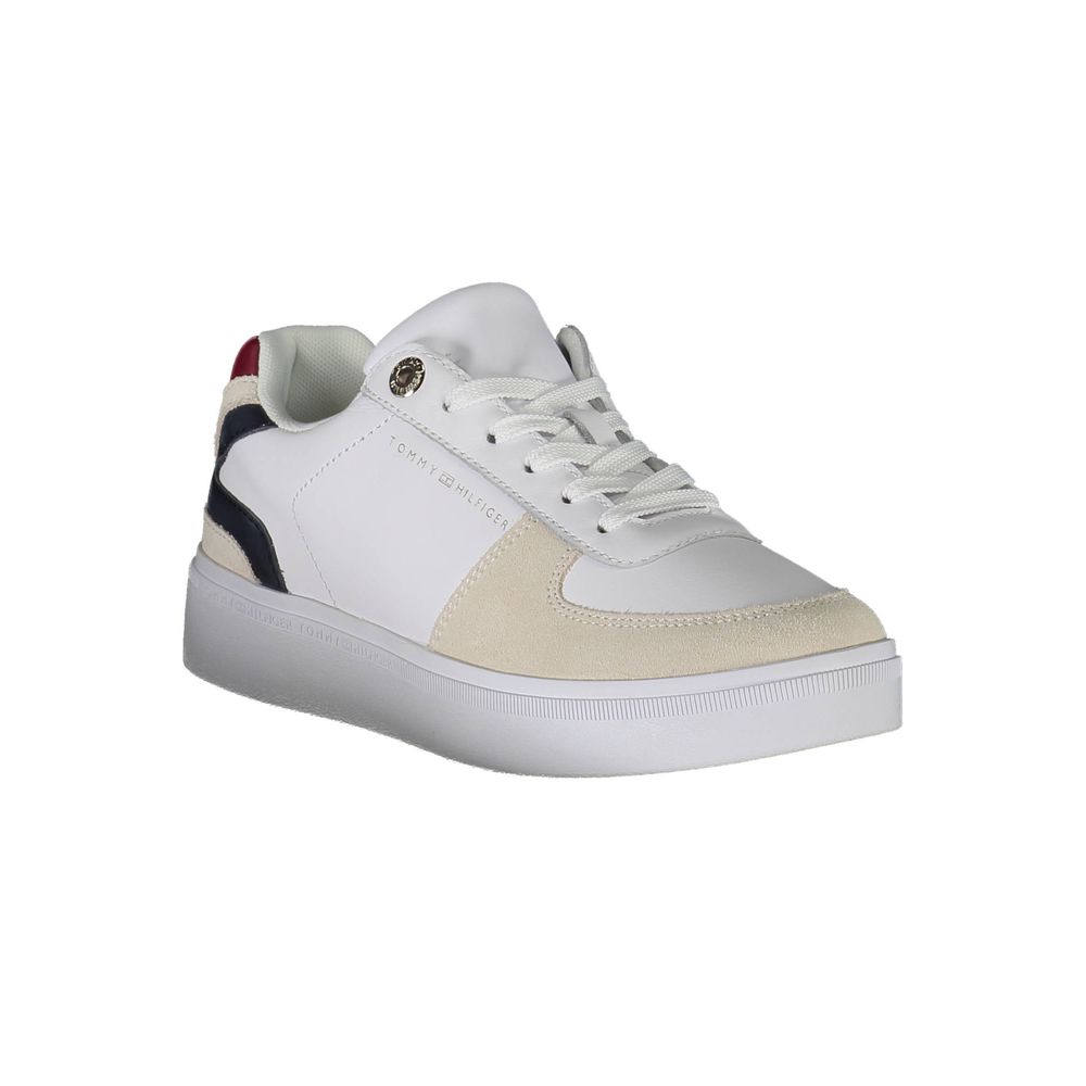 Tommy Hilfiger – Weiße Polyester-Sneaker